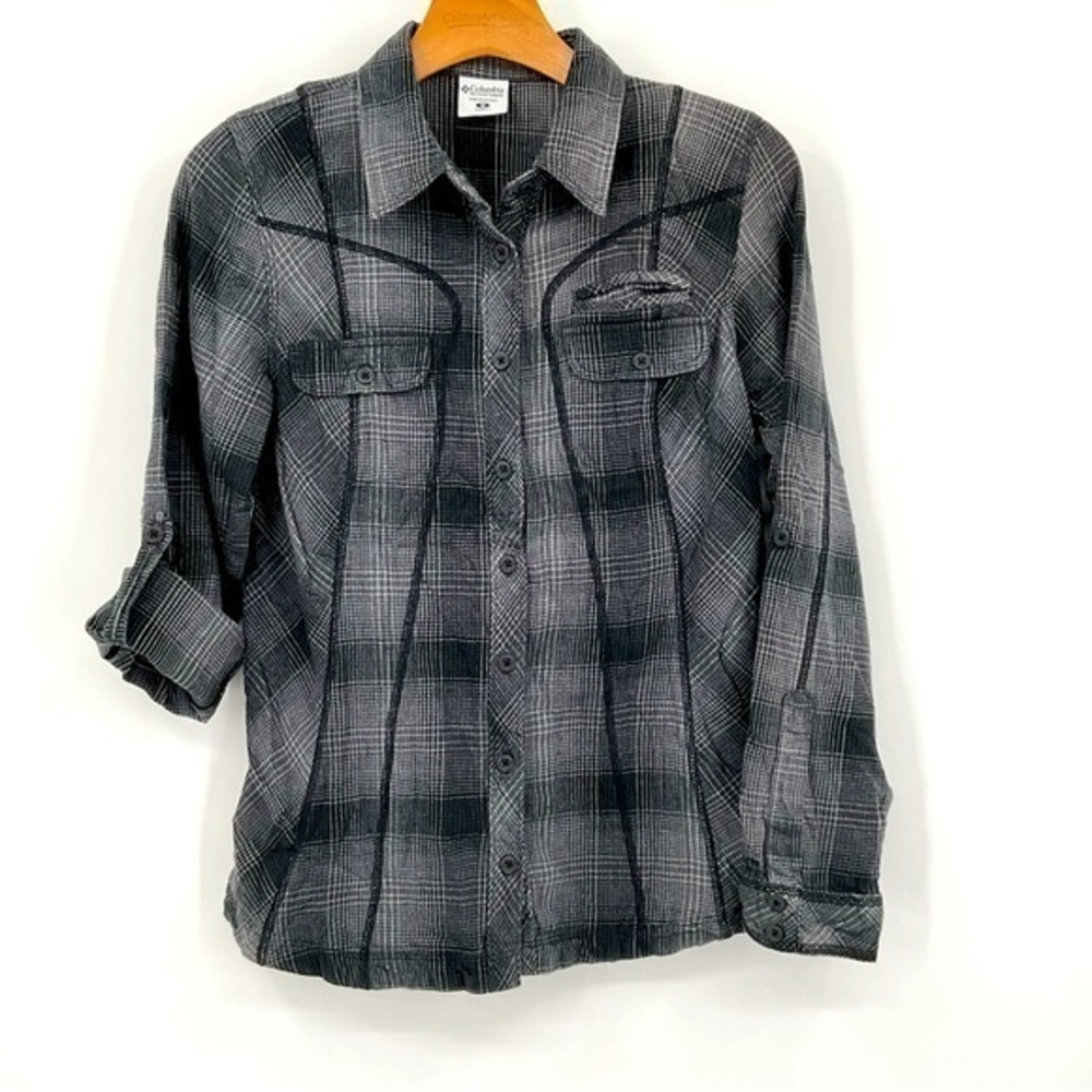 Womens Columbia‎ Gray/Black Flannel Size Medium N20